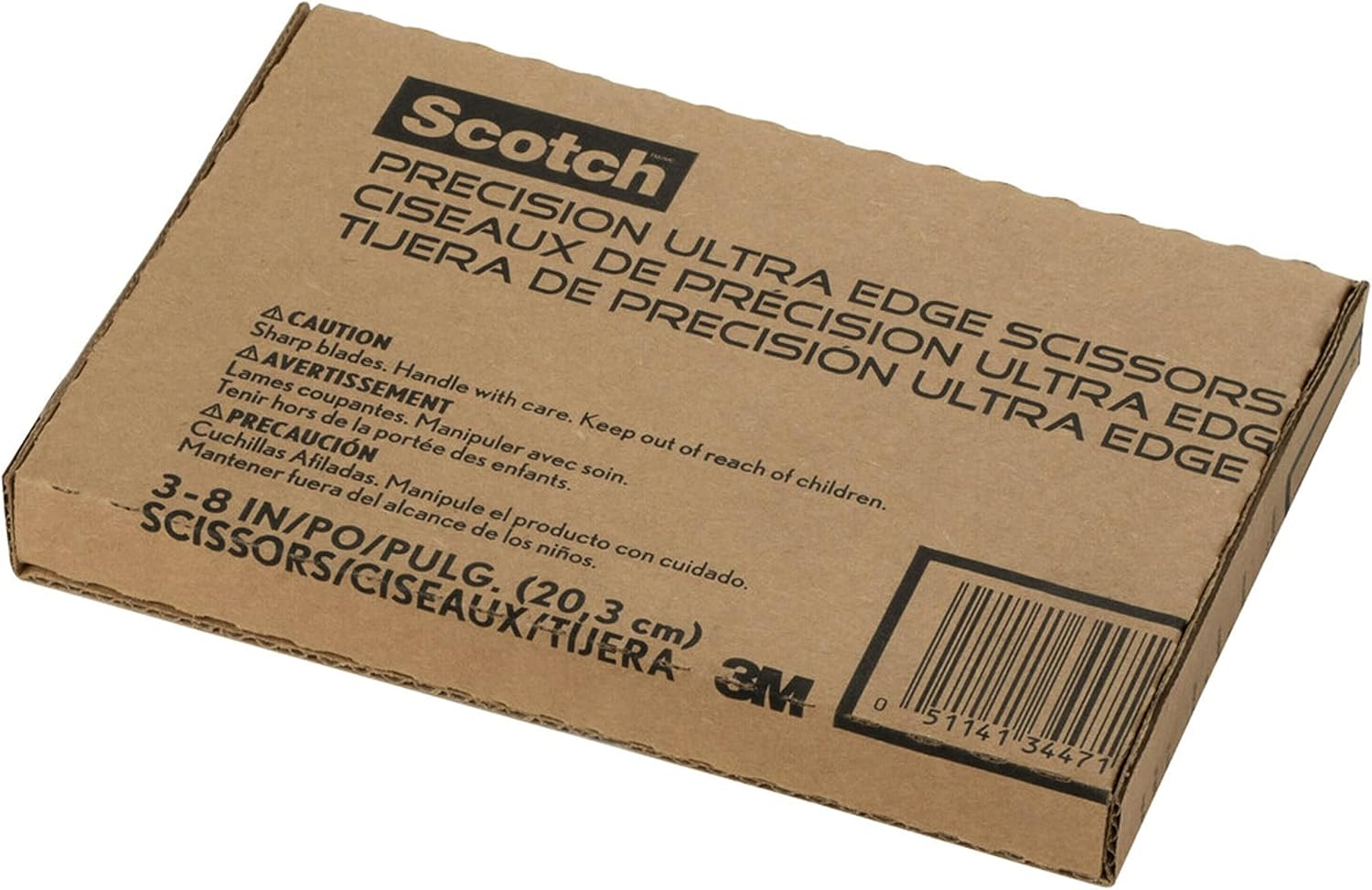 Scotch Brand Precision Ultra Edge Scissors, Left- or Right-Handed, 8 Inch, 3-Pack